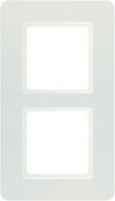 Hager Q.7 Vertical Switch Frame 2-Slots White 10126189