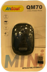 Andowl QM70 Wireless Mini Mouse Black