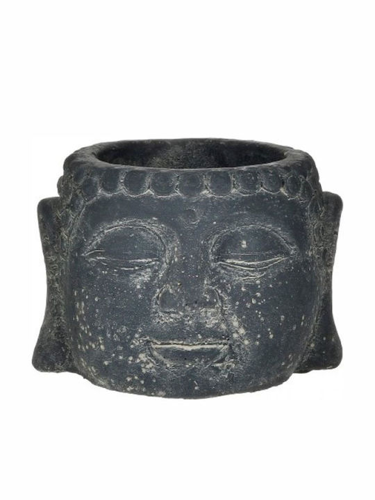 Inart Κασπώ Βούδας σε Μαύρο Χρώμα 12x12cm