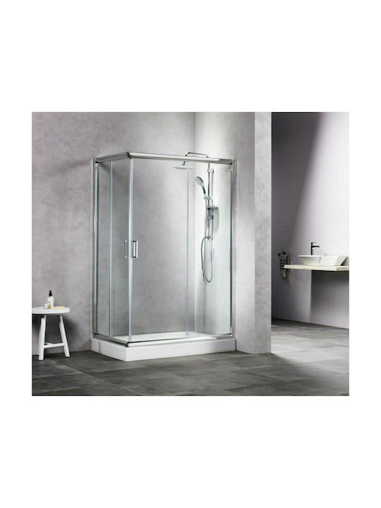 Tema New ΝΤ 72120 Cabin for Shower with Sliding Door 72x120x180cm Clear Glass