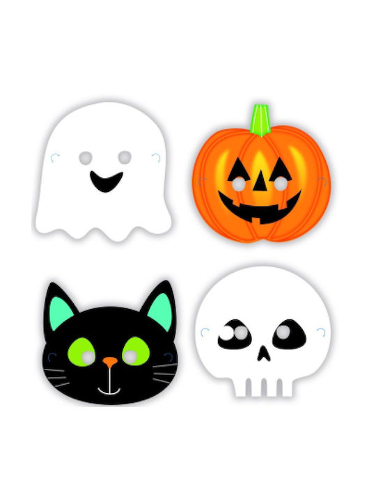 Carnaval Hangers pentru copii Măști de carnaval Mască pentru ochi Prieteni de Halloween din hârtie 16x23 8 bucăți.