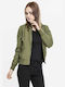 TB1217 Women's Short Bomber Jacket for Spring or Autumn Olive