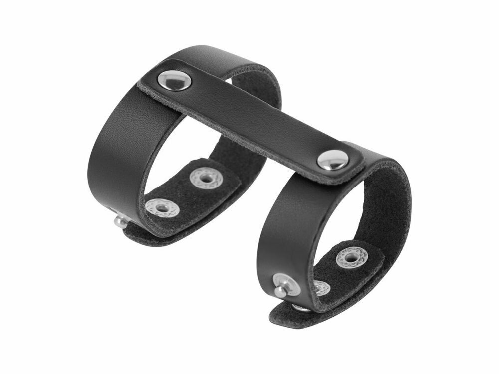 Darkness Cock Harness Adjustable Leather Penis & Testicles Ring