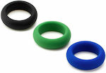 Je Joue Silicone Cock Ring Set Black / Green / Blue