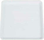 Viomes Linea 594 Τετράγωνο Πιάτο Γλάστρας σε Λευκό Χρώμα 29x29cm