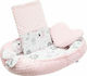 New Baby Baby Nestkissen Minky Teddy Rosa