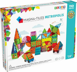 Magna-Tiles Μαγνητικό Παιχνίδι Κατασκευών Clear Colors Metropolis για Παιδιά 3+ Ετών