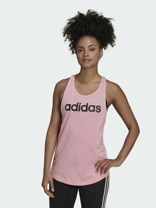 Adidas Essentials Αμάνικη Γυναικεία Αθλητική Μπλούζα Light Pink