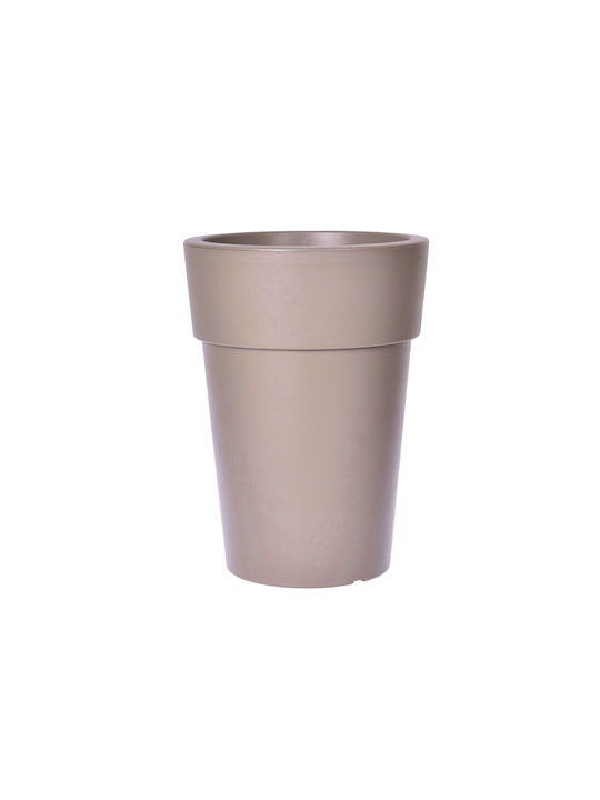 Viomes Linea Ghiveci Plastic Taupe 25x25x34cm.