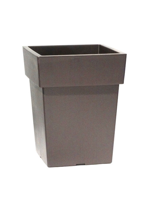 Viomes Linea Саксия Пластмаса Taupe 27x27x34см.