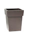 Viomes Linea Pot Plastic Taupe 27x27x34cm.