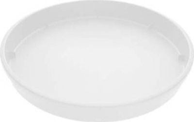 Viomes Linea 896 Στρογγυλό Πιάτο Γλάστρας σε Λευκό Χρώμα 36x36cm