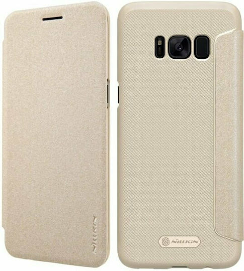 Nillkin Sparkle Flip Book Piele artificială Auriu (Galaxy S8+)
