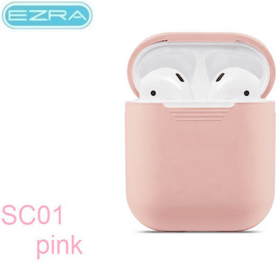 Ezra SC01 Θήκη Σιλικόνης Light Pink για Apple AirPods