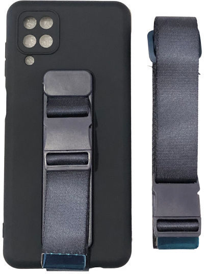 Rope Umschlag Rückseite Silikon 1mm mit Band Marineblau (Galaxy A12)