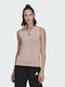 Adidas Damen Sportlich Bluse Ärmellos Wonder Mauve