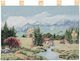 Silk Fashion Decorative Tapestry NG018 Handmade Multicolour Fabric 90x90cm