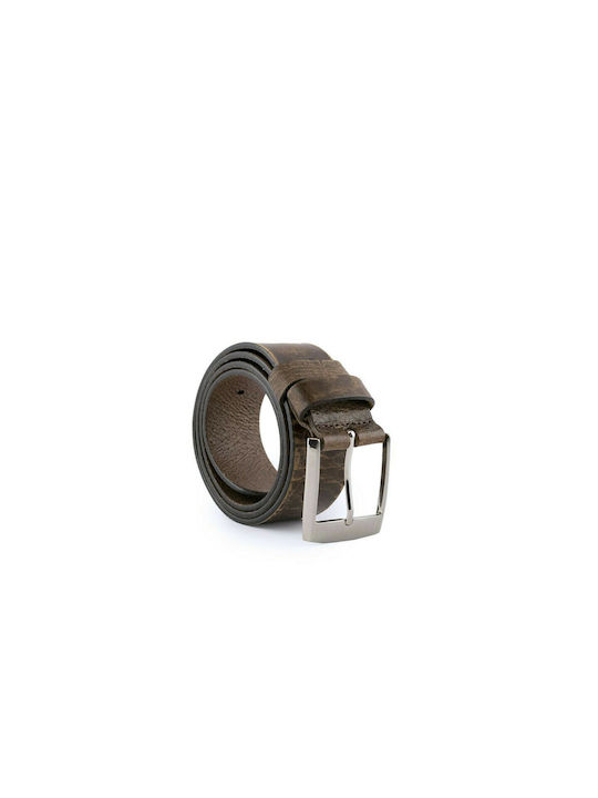 Kouros Men's Leather Belt Brown