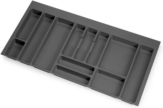 Emuca Besteckeinsätze für Schubladen Kunststoff 93.6x48.2x4.5cm Farbe Grau