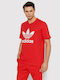 Adidas Trefoil Ανδρικό T-shirt Κόκκινο με Λογότυπο