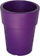 Viomes Linea 871 Flower Pot 7lt 25x24cm Purple Dark