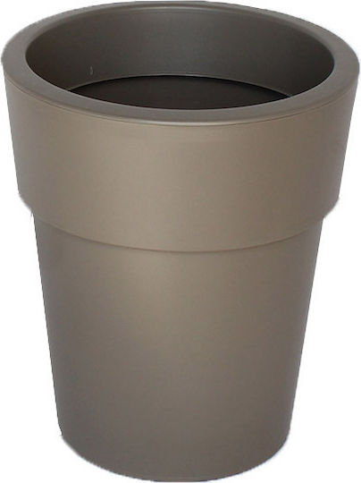 Viomes Linea Topf Kunststoff Taupe 25x25x24cm.