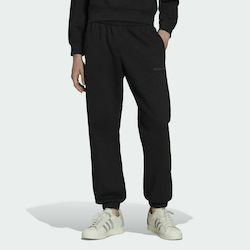 Adidas Trefoil Linear Παντελόνι Φόρμας με Λάστιχο Μαύρο