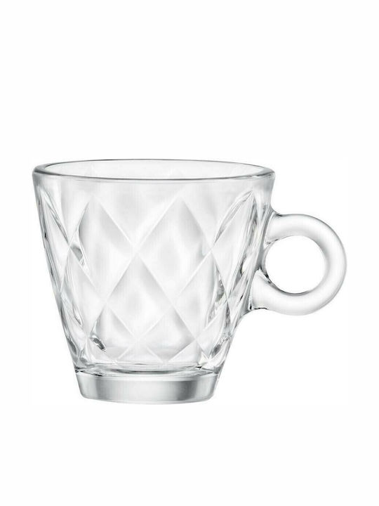 Borgonovo Kaleido Glass Cappuccino Cup Set 220ml Transparent