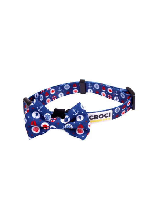 Croci Sea Pattern Dog Collar In Blue Colour Large