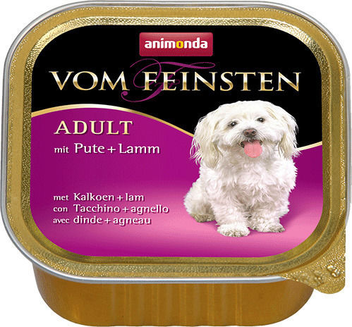 Animonda Vom Feinsten Wet Food Dogs in Trays with Lamb and Turkey Grain-Free 150gr