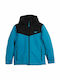 Kinder Sportjacke Kurz mit Kapuze Blau