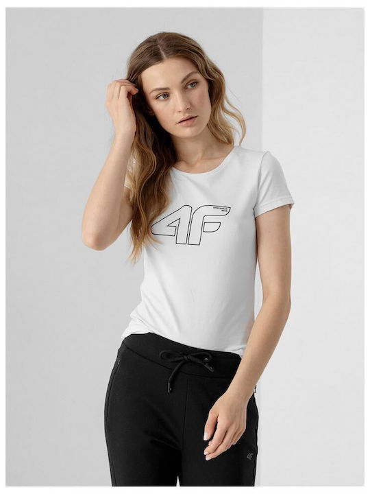 4F Damen T-Shirt Weiß