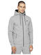 4F Men's Sweatshirt Jacket with Hood and Pockets Gray