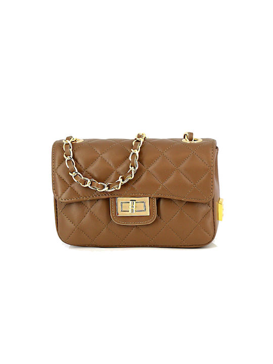 Guy Laroche Leather Women's Shoulder Bag Taupe