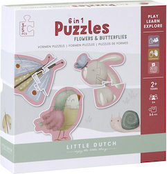 Kids Puzzle 6 in 1 Flowers & Butterflies for 2++ Years 24pcs Little Dutch