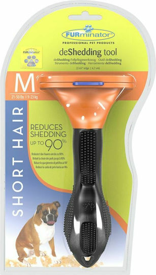 FURminator DeShedding Tool Perie Mediu pentru câini cu părul scurt cu Razor pentru Îngrijirea Blănii F-042019