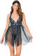 Moongirl 290 Set Babydoll Sexy Samina Petrol Blue