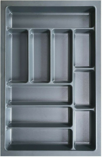 Agoform Besteckeinsatz für Schubladen Kunststoff 48x74cm Grau