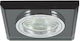 Vivalux Grace SL401 Square Glass Recessed Spot with Socket G5 Black 9x9cm. 1pcs