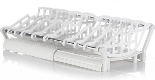 Side Stacker Rack de vase de cabinet Plastic în Alb Culori 26x31x16cm Side Stacker Rack de vase de cabinet Plastic în Alb Culori 26x31x16cm