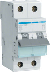 Hager 2-Poles Automatic Circuit Breaker 63A MBN263