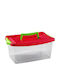 Hega Hogar Plastic Storage Box with Lid Red 40x19x26.8cm