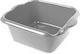 Hega Hogar Basin Square 31x21x12.5cm. Capacity 6lt Gray