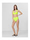 Bikini Slip Hohe Taille Gelb