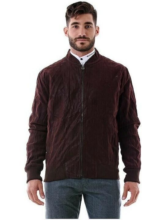 Toledo Jacke aus Kunstleder Burgundisch