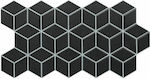 Karag Rhombus Floor / Kitchen Wall / Bathroom Matte Ceramic Tile 51x26.5cm Black