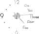 vidaXL 3D 3D Wall Clock Plastic Aσημί Ø100cm