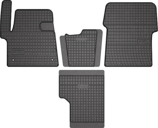 Frogum Set of Front and Rear Mats 4pcs for Peugeot Traveller 2017 Black