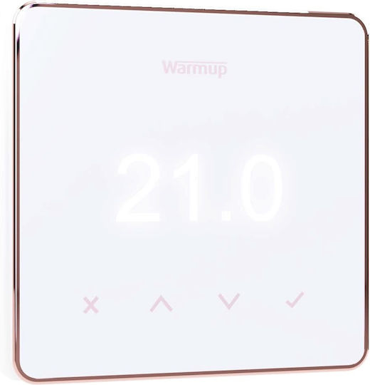 Warmup Element Digital Smart Room Thermostat with Touch Screen and Wi-Fi White
