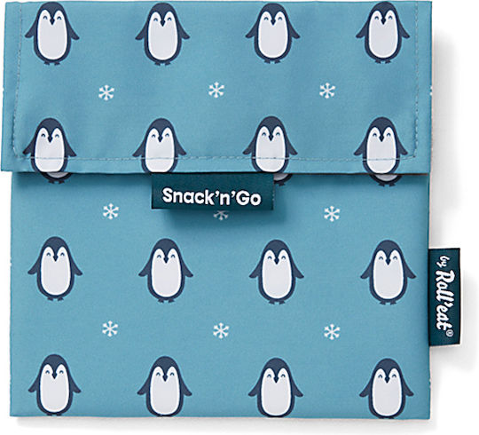 Rolleat Snack 'n' Go Animals Πλαστικό Παιδικό Δοχείο Φαγητού Penguins 18 x 18εκ.